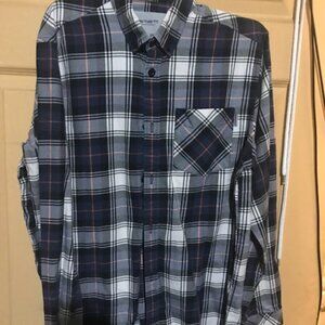 Carhartt Men's Navy and White Shirt